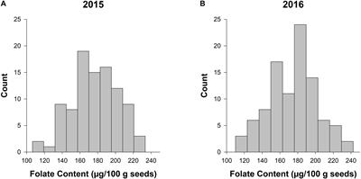 Genome-Wide Association Study of Seed Folate Content in Common Bean